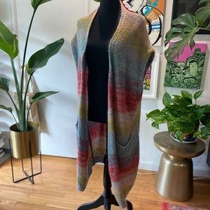 Anthropology Colorful Lightweight Sweater Vest